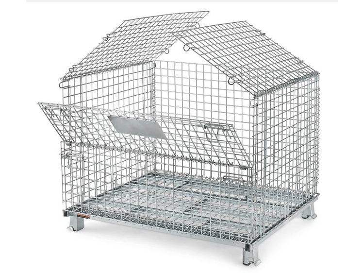Foldable all-metal storage cages for shelving Featured Image