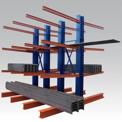 Double-sided heavy-duty cantilever racking for steel