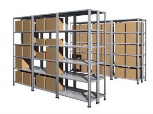 Affordable easy-install metal slotted angle shelving