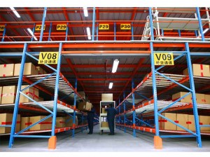 FIFO carton flow racking systems