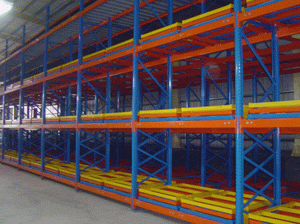 Push-back racking system for efficient warehouse utilization