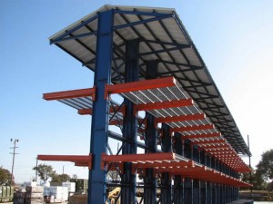 Cantilever Racking with Roof for Outdoor Use