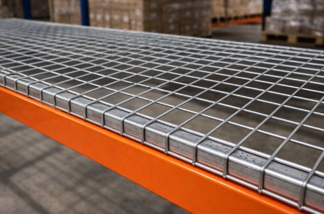 Flat wire mesh decking