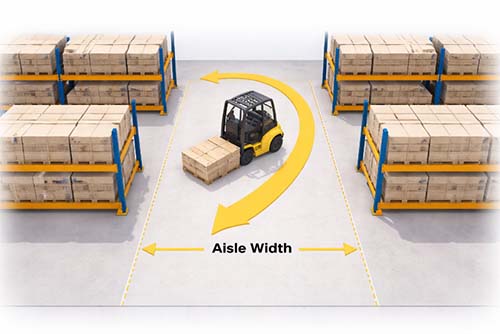 Distance Between Racking for Forklift: Aisle Guide