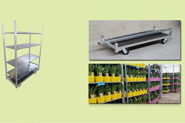 Danish Trolley Shelves for Nursery: Efficient Greenhouse Industry Solutions