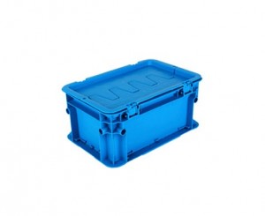 A type blue crate with lid