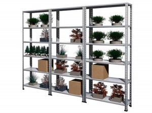 Affordable easy-install metal slotted angle shelving