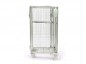 Supermarket metal wire mesh rolling security cage