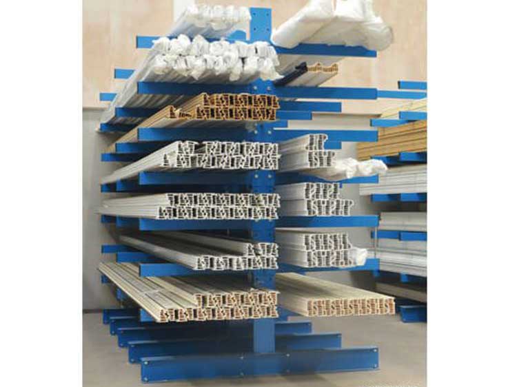 Double sided medium duty cantilever lumber rack Featured Image