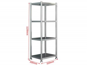 Four layers of stainless steel shelves