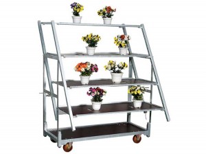 Four Layer Hot Dip Galvanized Dutch Flower Cart