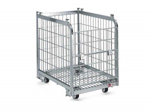 High Quality Warehouse Storage Folding Rolling Trolley Cage