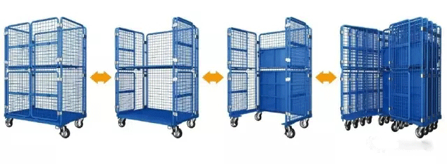 Folding rolling security container cage folding process