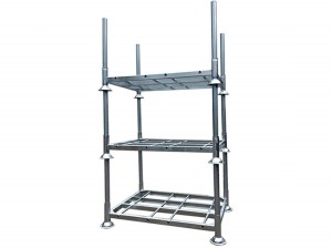 Heavy Duty Welded Galvanized Steel Stacking Rack For Roll Fabric Storage