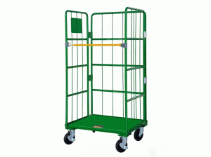 Standard L-shaped iron base plate rolling security container