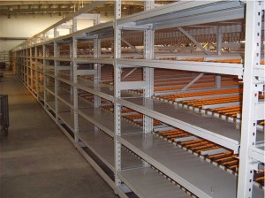 FIFO carton flow racking systems