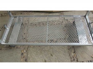 Wire-mesh flowers trolley container