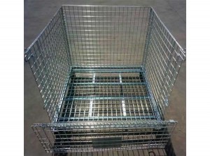China factory direct sale storage cage wire container with wheels