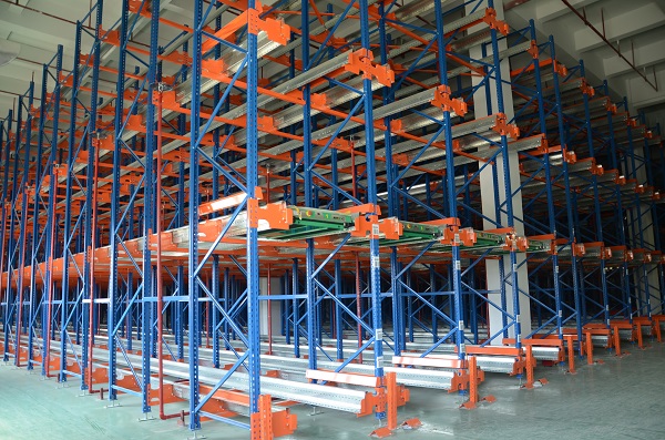 Installation of warehouse shuttle racks