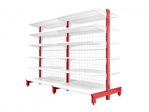 Double-Sided Wire Grid Gondola Shelving