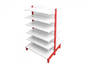 Double-Sided Wire Grid Gondola Shelving