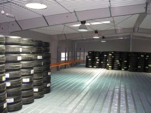 Heavy-Duty Tire Storage Racks for Warehouses