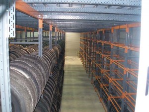 Heavy-Duty Tire Storage Racks for Warehouses