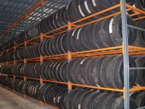 Heavy-Duty Tire Storage Racks for Warehouses