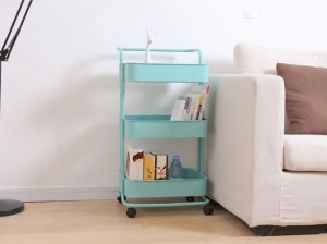 Home Furniture Metal Mesh Storage Trolley Cart