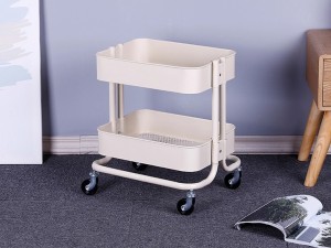 Rolling Display Storage Cart Steel Trolley