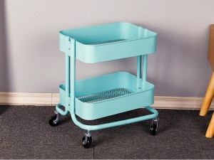 Rolling Display Storage Cart Steel Trolley