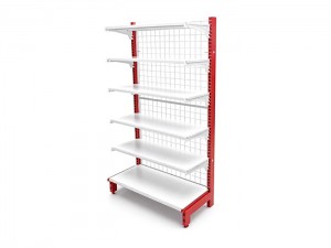 Single Sided Wire Back Gondola Shelving