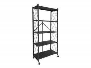 Movable Folding Shelf Storage Rack with Wheel