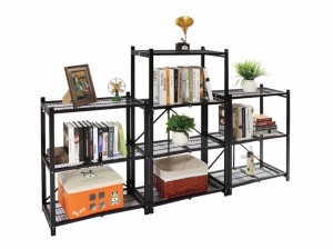 Movable Folding Shelf Storage Rack with Wheel