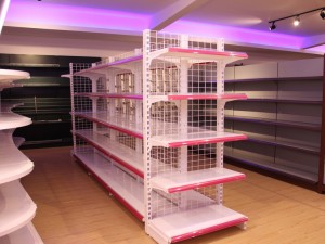 Display Metal Supermarket Gondola Shelving