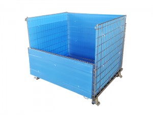 Folding Wire Mesh Pallet Storage Container