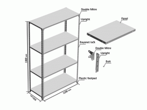 Slotted angle iron for shelving