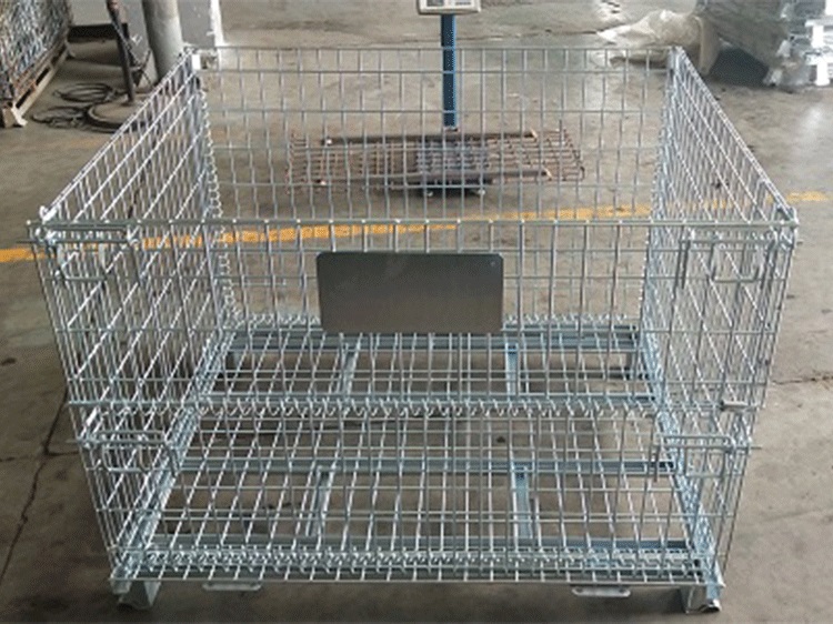 Heavy Duty Collapsible Metal Wire Mesh Container