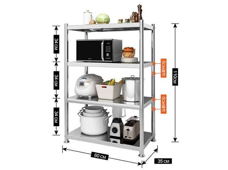 Thickened Stainless Steel Shelf for Kitchen